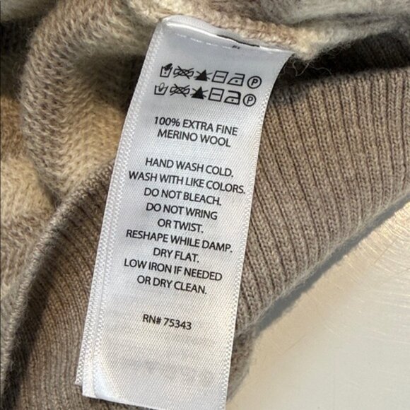 Christian Lacroix Striped Beige and Cream Crewneck Sweater Size Small - Picture 6 of 6